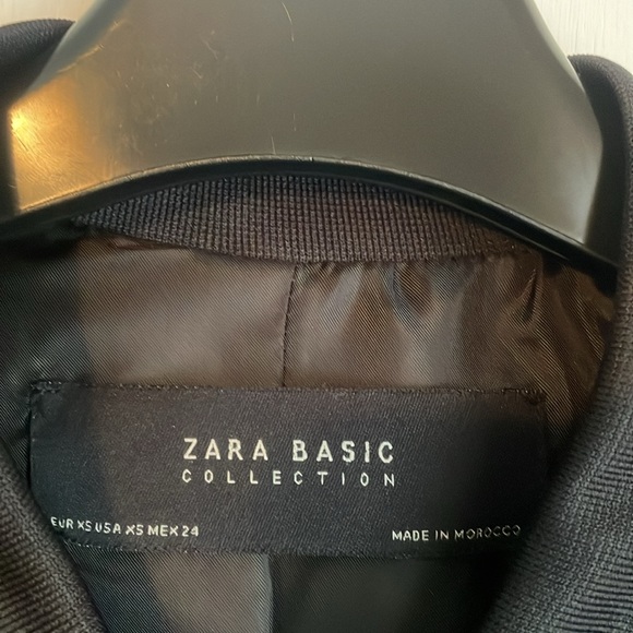 Zara Classic Black Bomber Jacket - Picture 4 of 6